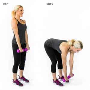 Stacchi da terra gambe tese con manubri Stacchi da terra gambe tese con manubri
