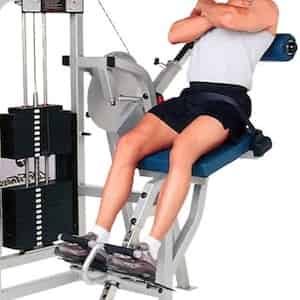 Lower back extension machine